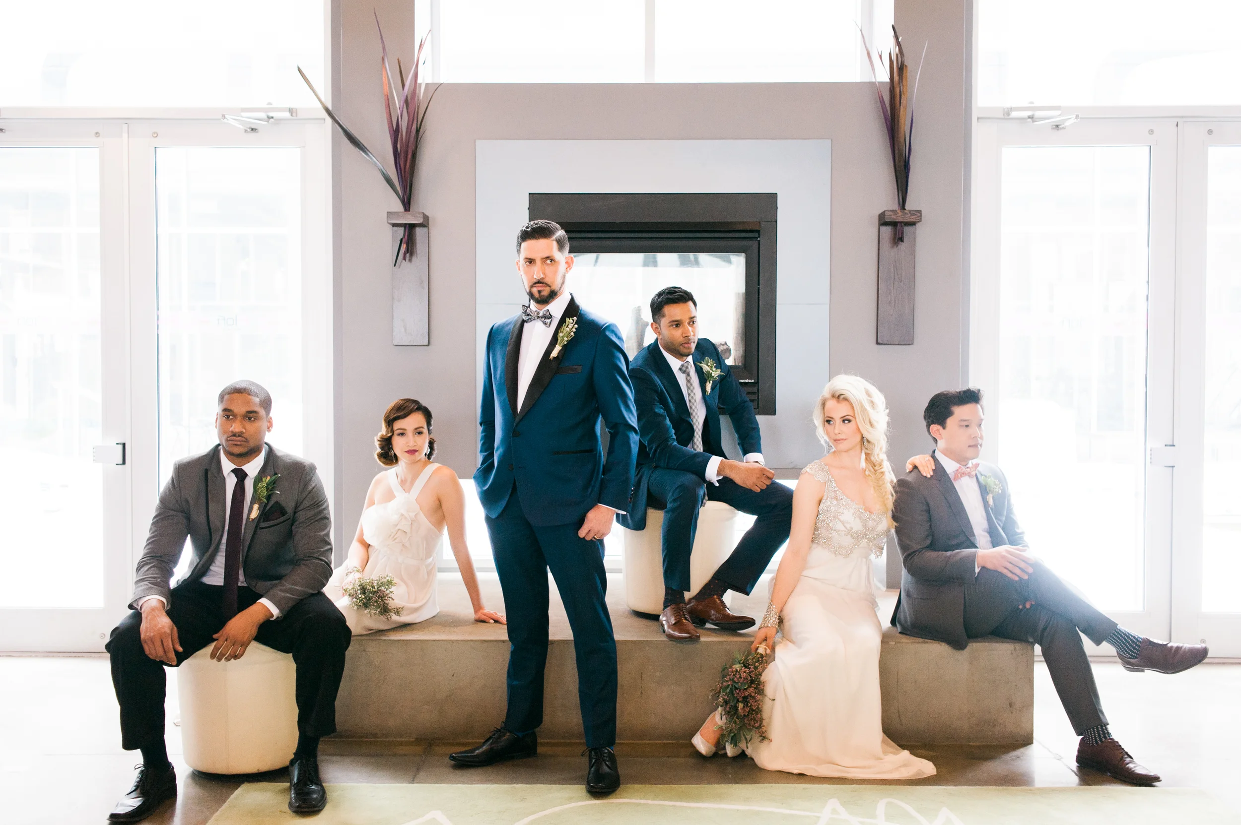 Photo: @heidilauphoto Tie: @TYTAN_ties Suit: @moderationsuit MUA: @karenkimbeauty Florals: @delightfloraldesign