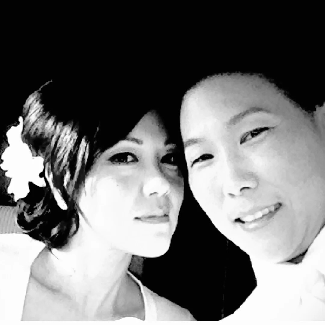 Our Wedding Day selfie (we took this in the car)