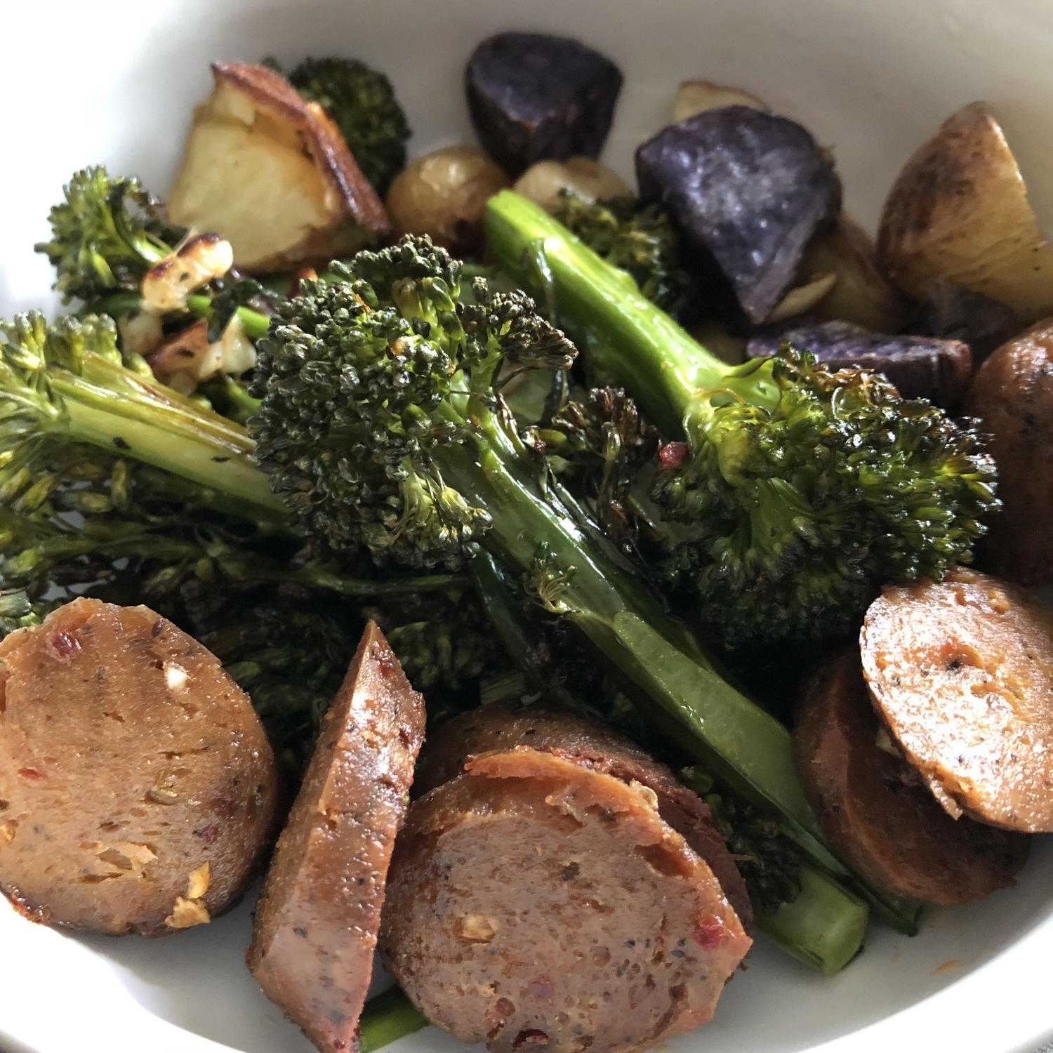 roasted broccoli and vegan sausage.jpg