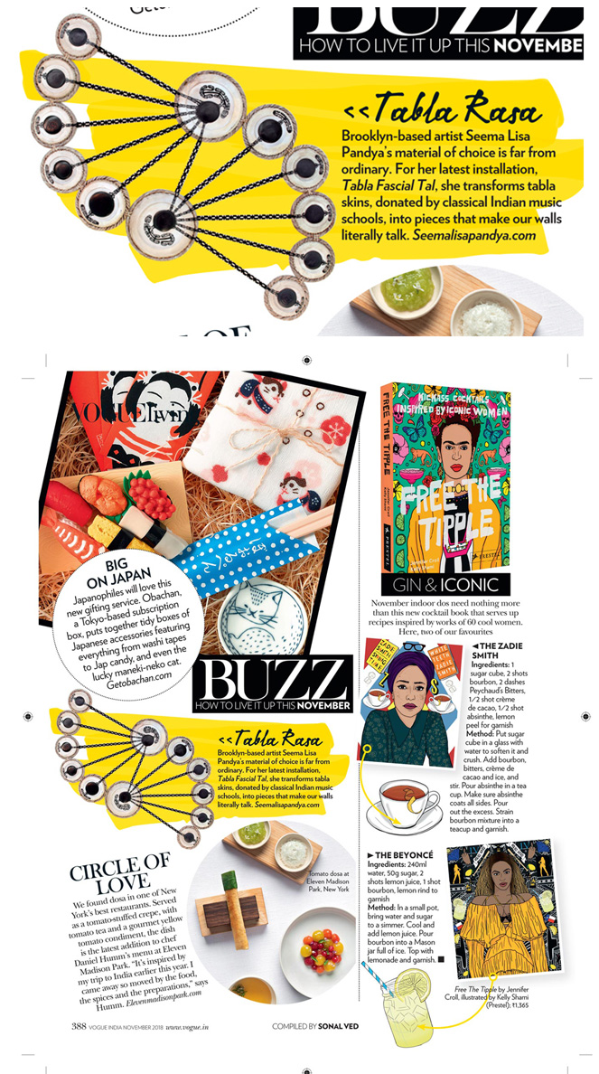 Magazine: Vogue India, November 2018, pg 388, Tabla Fascial Tala