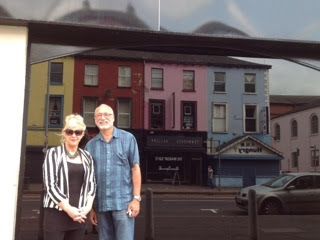 Bernadette Smyth, Director of Precious Life in Northern Ireland, and Dave Wilkinson, Executive Director of Stanton Healthcare standing together in front of the soon-to-be Stanton Healthcare Belfast.