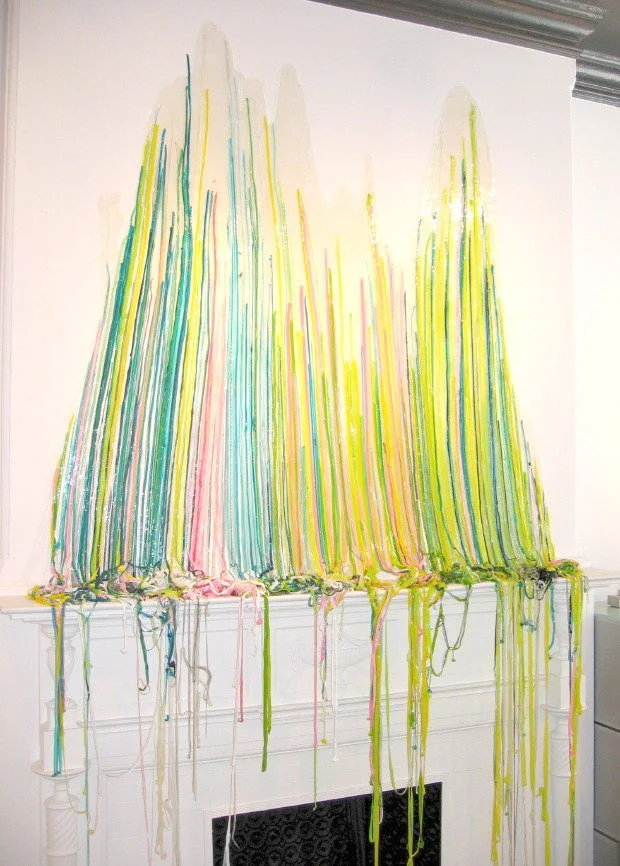 Sweet Slump 2005 acrylic on wall dimension vary (approximately 140 by 80 by 7 inches)