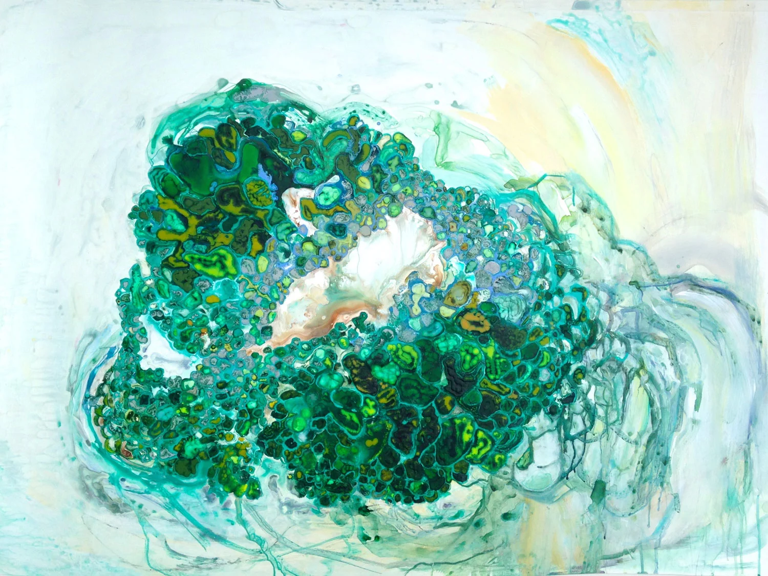 Swamp Sounds 2015 ink and acrylic on synthetic paper 44 by 36 inches