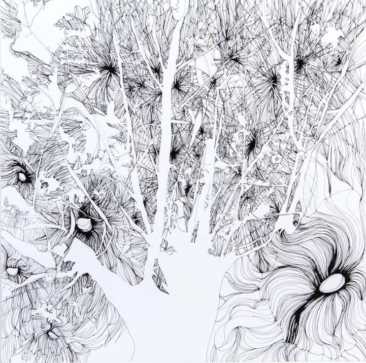 Betwixt & Between 4 2012 ink on paper 13 by 13 inches