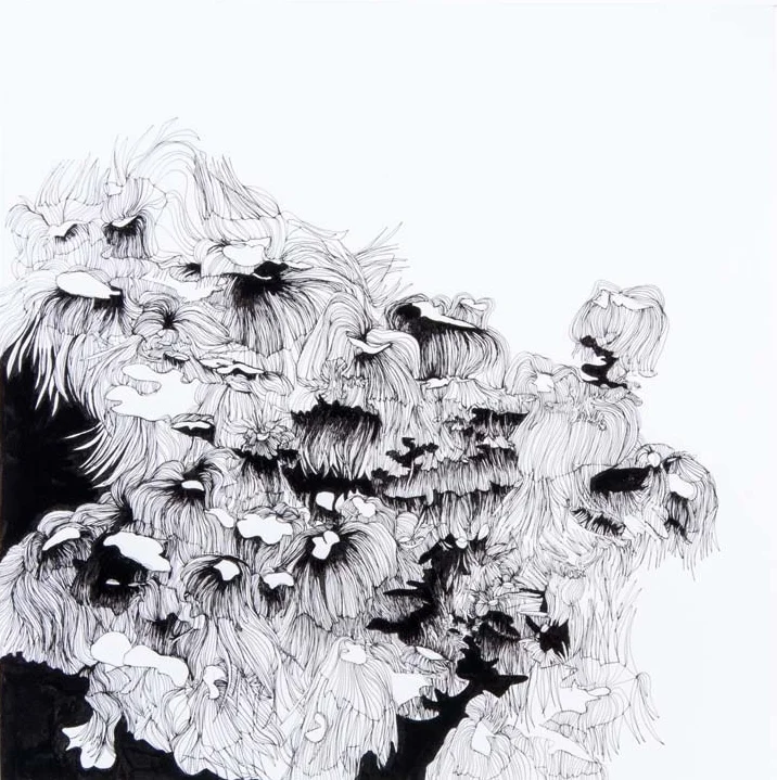 Betwixt & Between 2 2012 ink on paper 13 by 13 inches