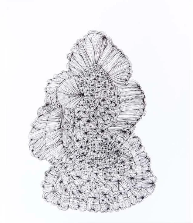 Betwixt & Between 7 2012 ink on paper 9 by 11 inches