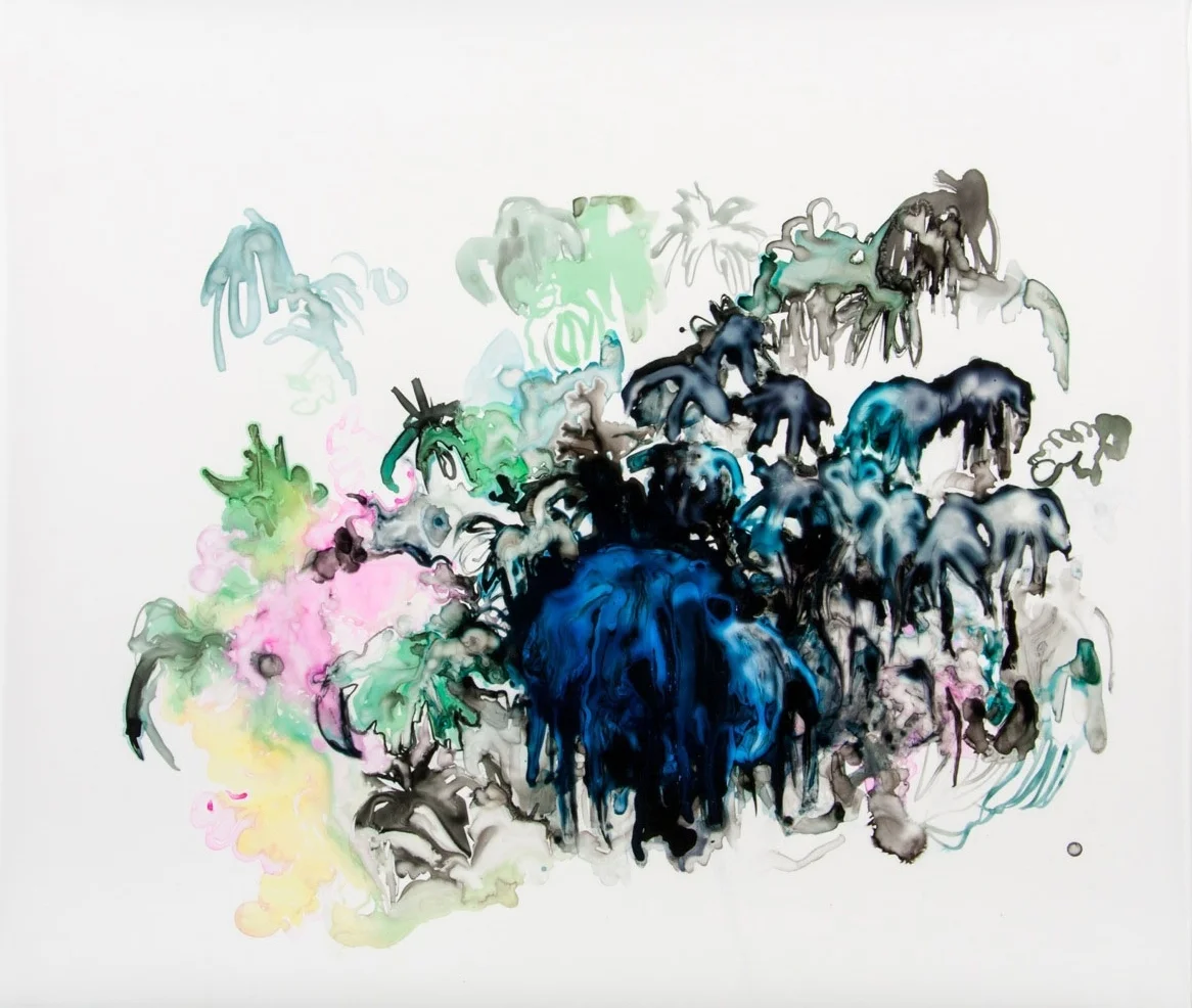 Eerie Coincidence 2012 ink and acrylic on mylar 22 by 19 inches