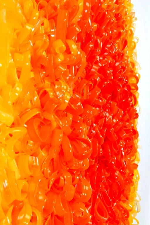 Radiant Release, detail 2005 acrylic on plexiglas 27 by 27 inches