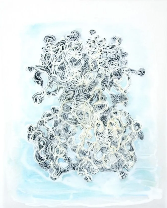 Swamp Swan 3 2009 ink and acrylic on mylar 20 by 24 inches