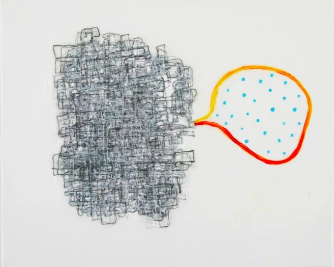 Untitled 13 2004 ink and acrylic on denril vellum 17 by 14 inches