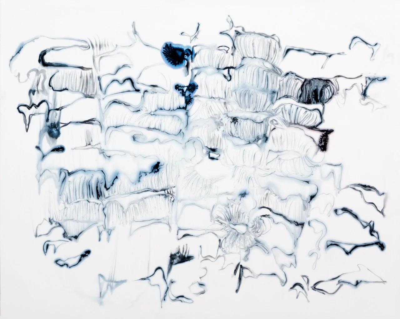 Blink Sequence 2015 ink and acrylic on synthetic paper 12 by 9 inches