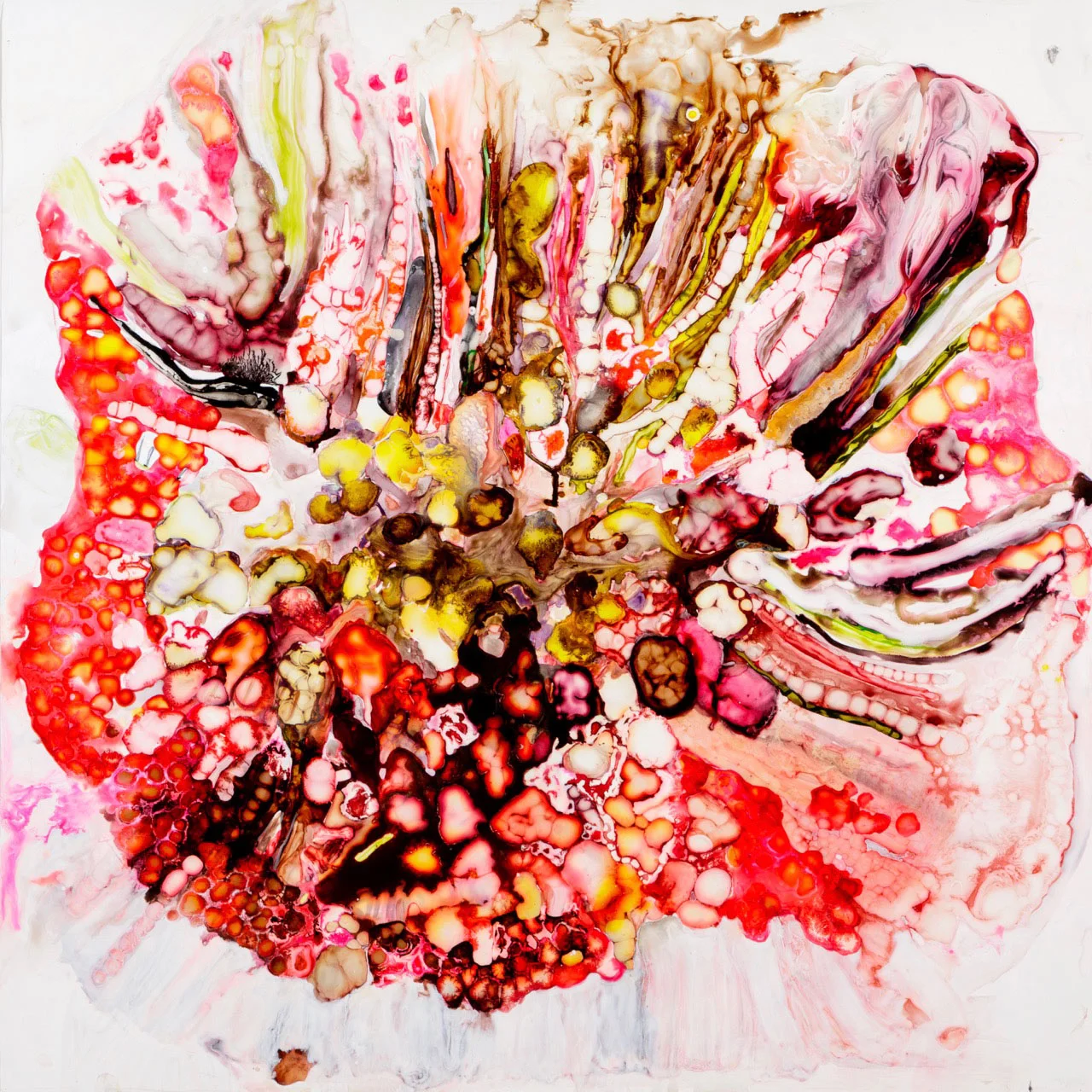 Centerpiece 2016 ink and acrylic on synthetic paper 25 by 25 inches