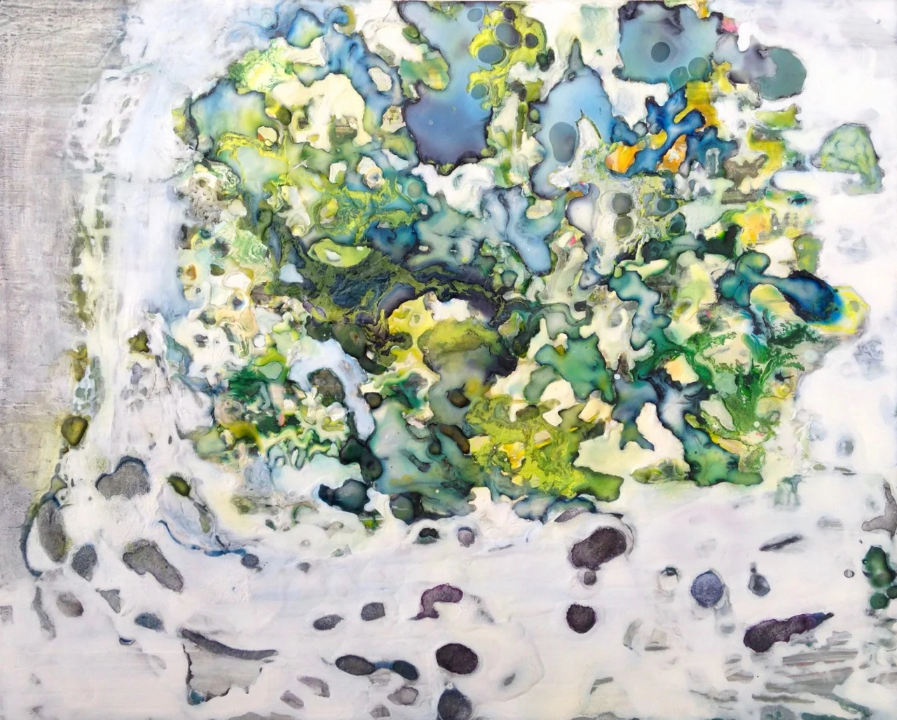 Return to the Traces 2014 ink and acrylic on panel 10 by 8 inches