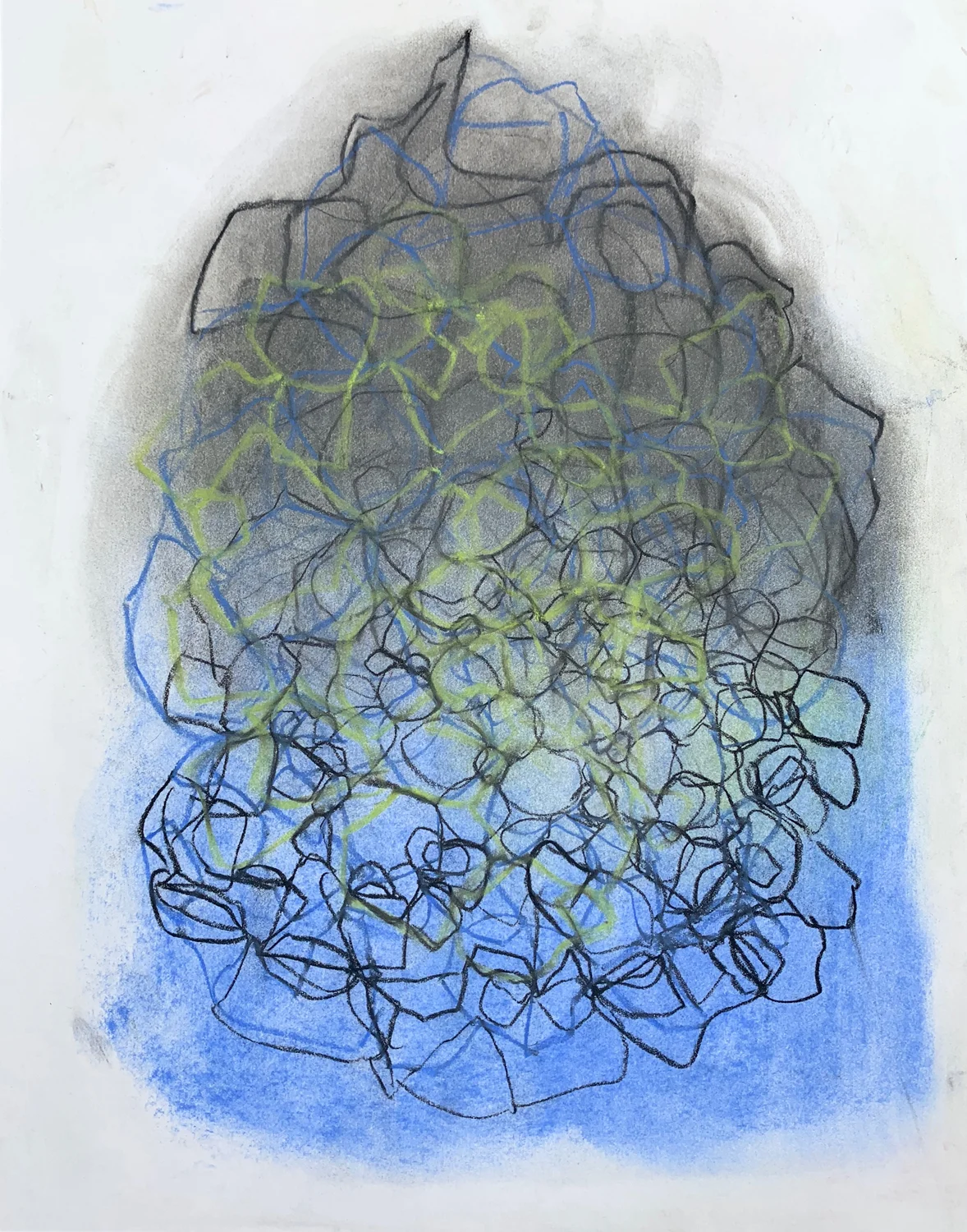Untitled 2017 ink and pastel on paper 11 by 14 inches