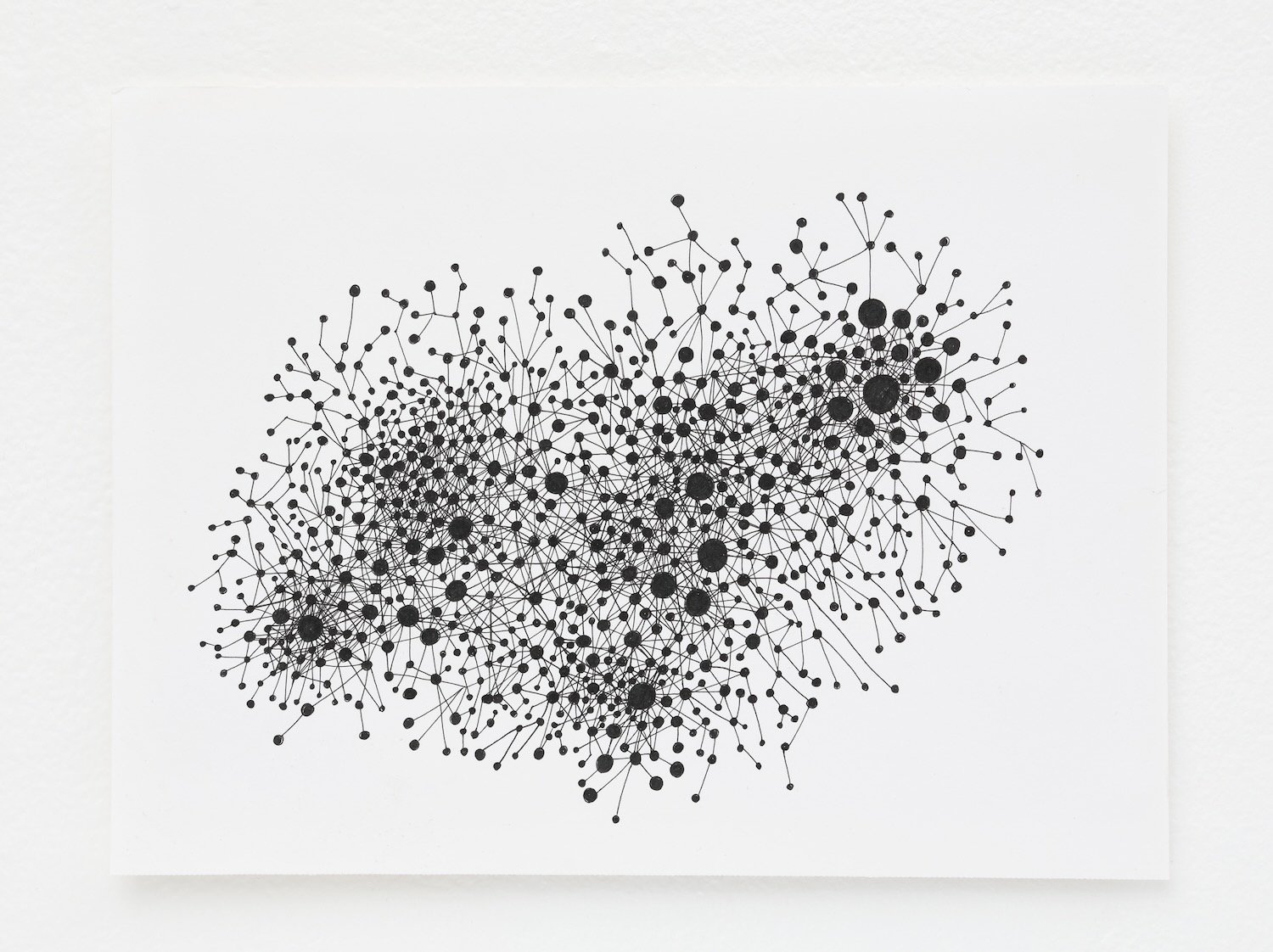 Network Drawing 3 2024 ink on paper 14 by 9 inches