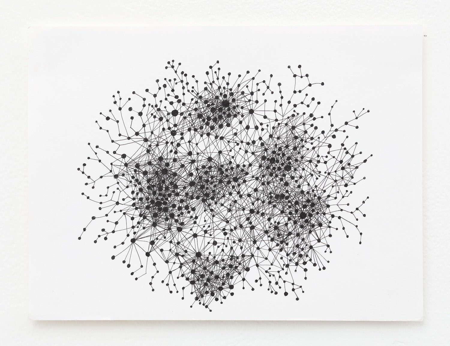 Network Drawing 2 2024 ink on paper 14 by 9 inches