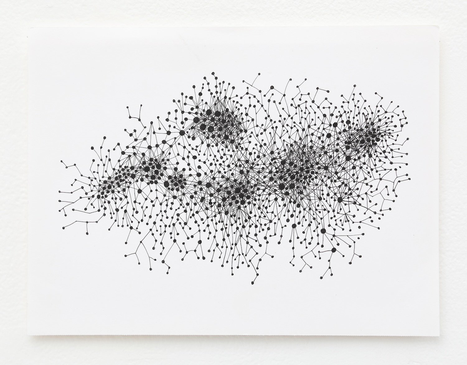 Network Drawing 1 2024 ink on paper 14 by 9 inches