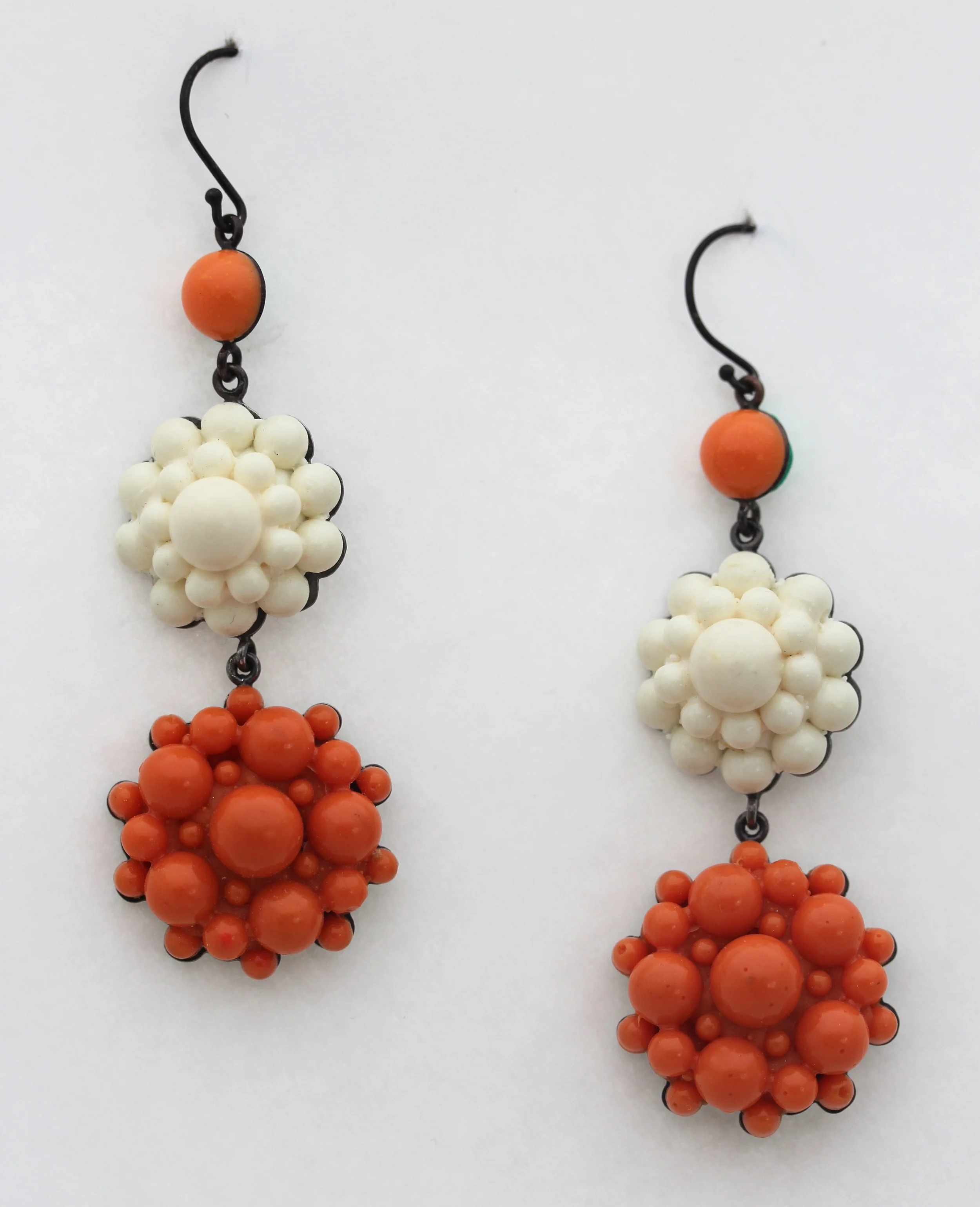 White & Orange Sampling Earrings
