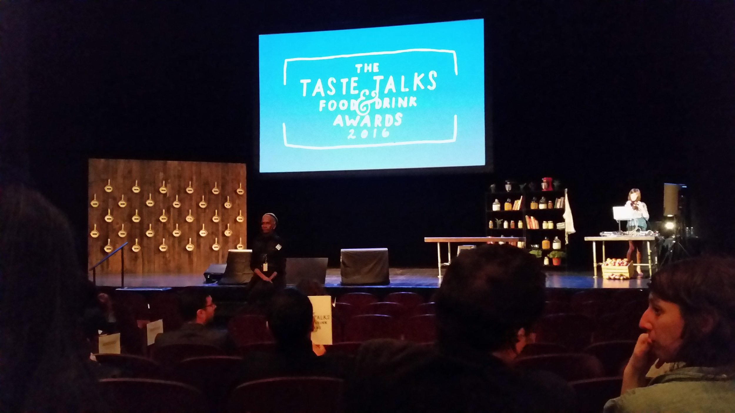 View from my seat of the first ever Taste Talks Awards!