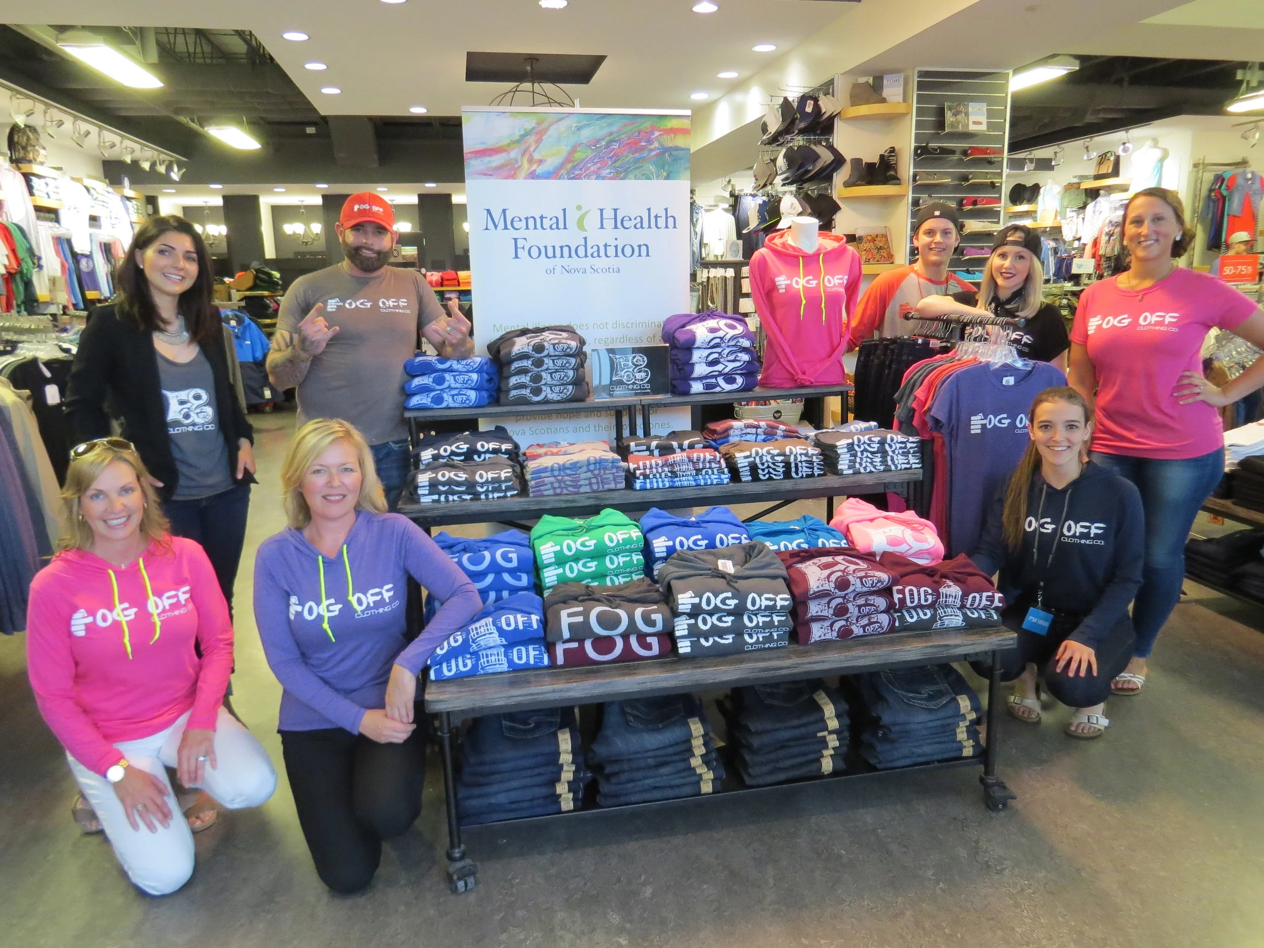 Fog Off Clothing Co. directs ten percent of sales in Pseudio stores across Nova Scotia to Mental Health Foundation of Nova Scotia