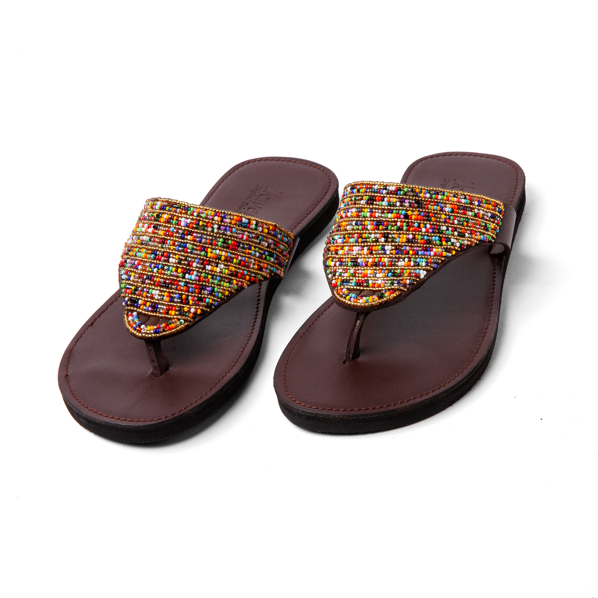 bead sandals without sole