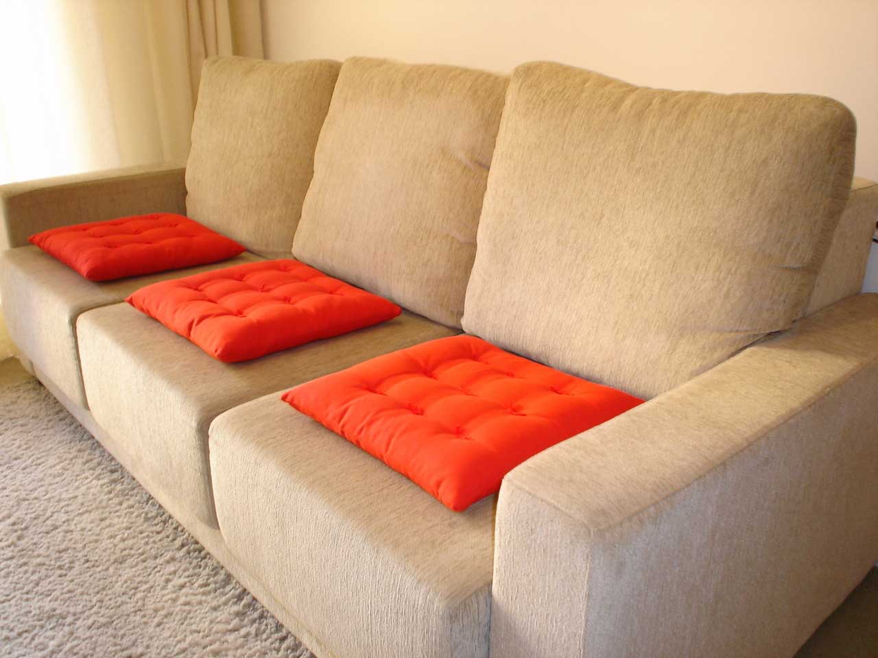 Custom made sofa pillows