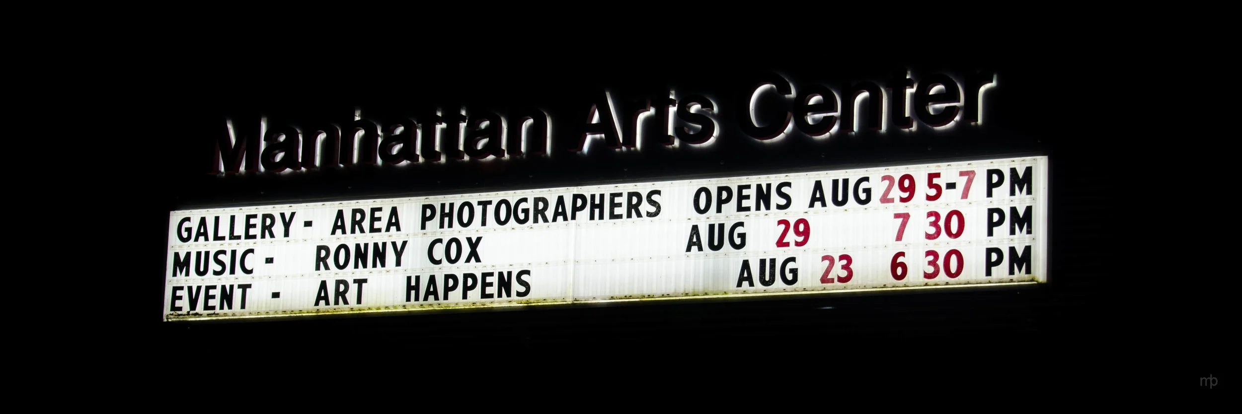 Manhattan Arts Center Sign.