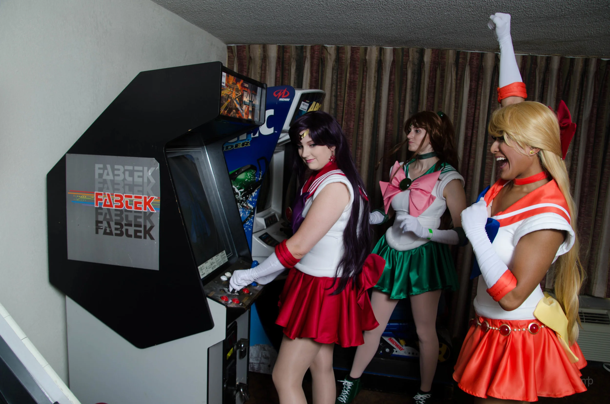 Before. This is the image right out of the camera. The curtain is dated and distracts from the rest of the image. The video game cabinet is just a random game. Motaku 2014