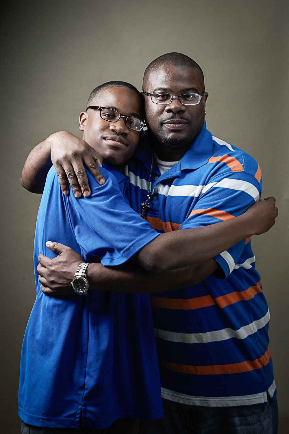 africian american father and son