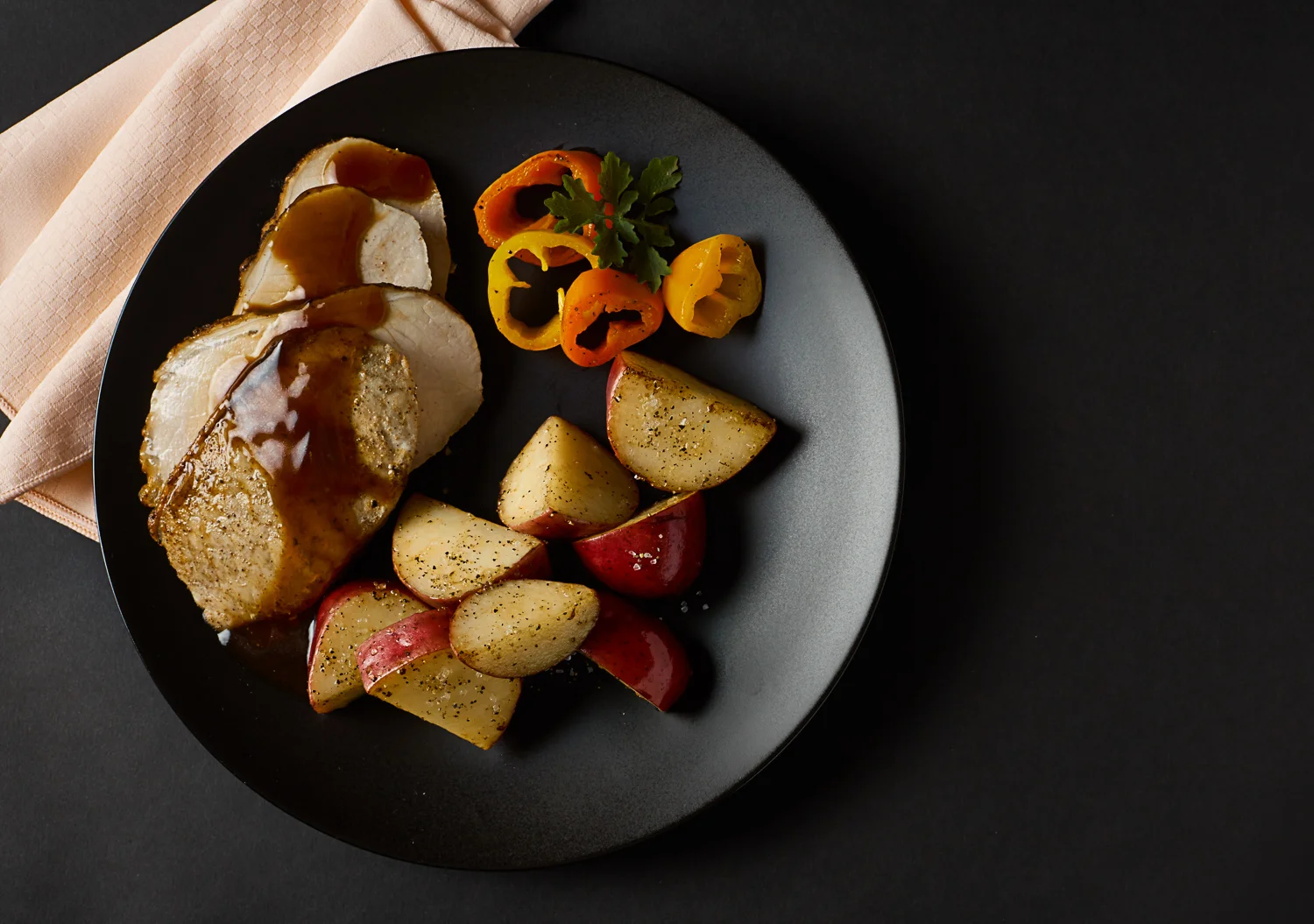 meat and potatoes on a plate