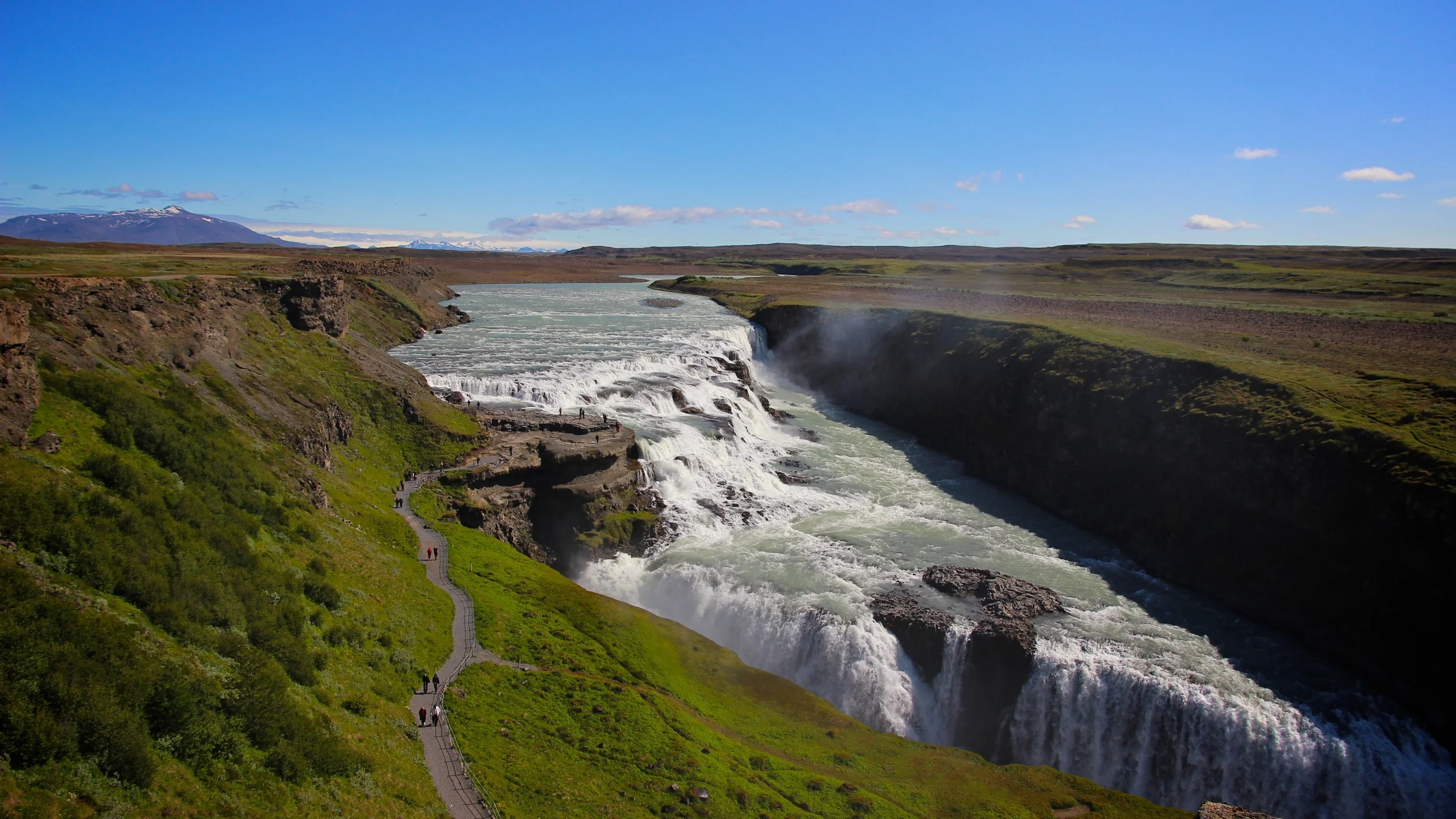 Gullfoss in perfect running view