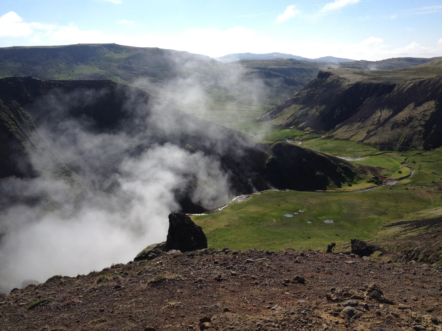 Hengill Volcano and Hot Springs - Very enjoyable run in a colourful geothermal area -