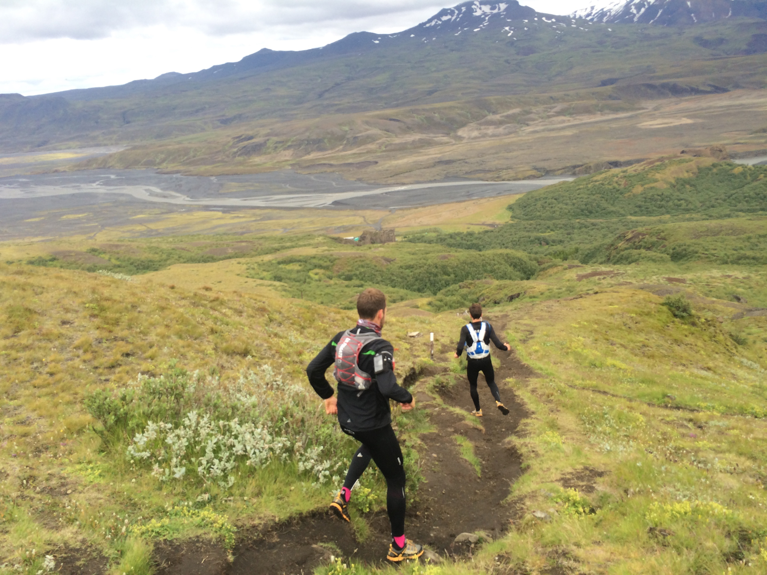 Running downward in Thorsmork