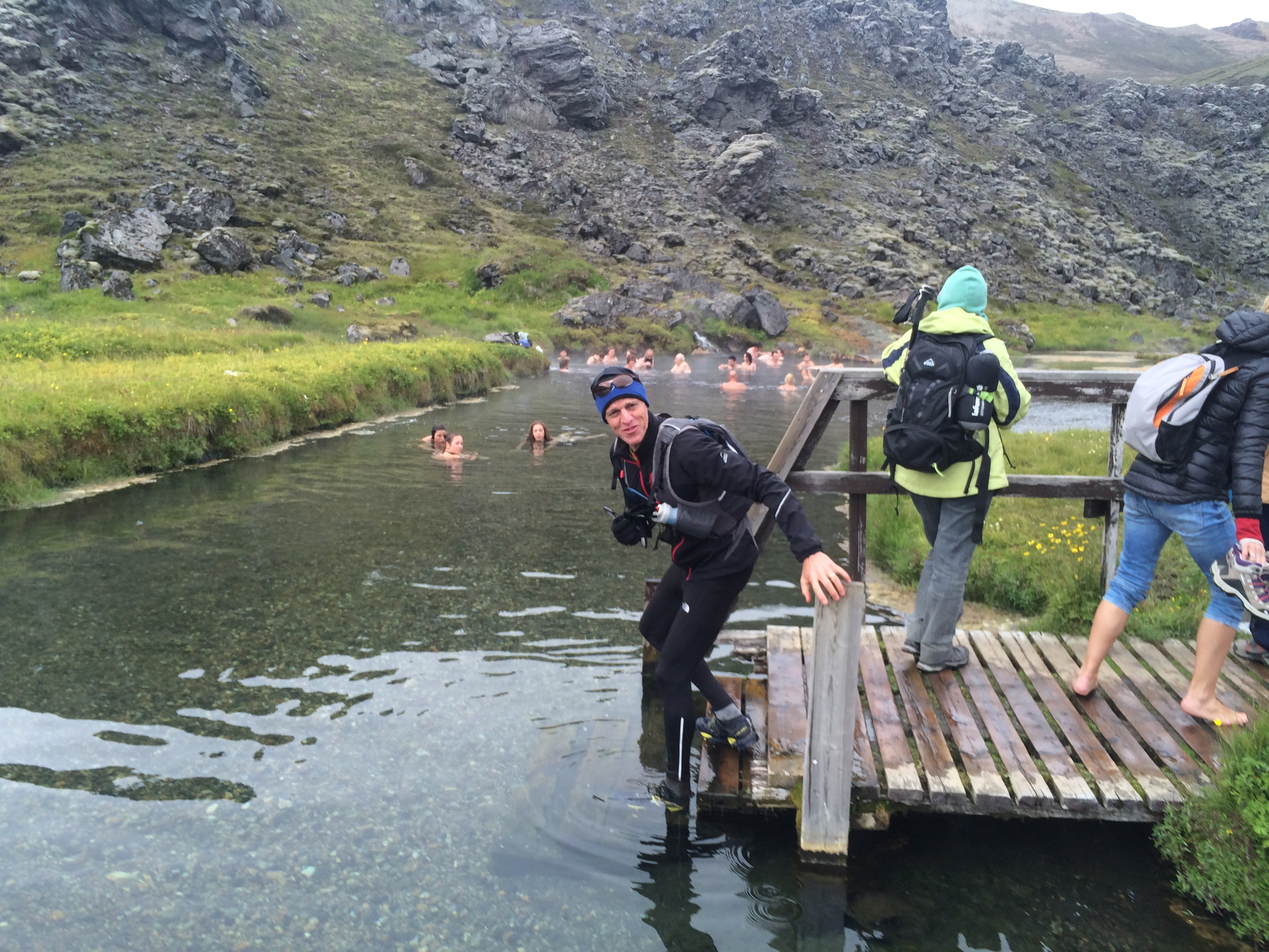 Step into a natural pool in Landmannalaugar