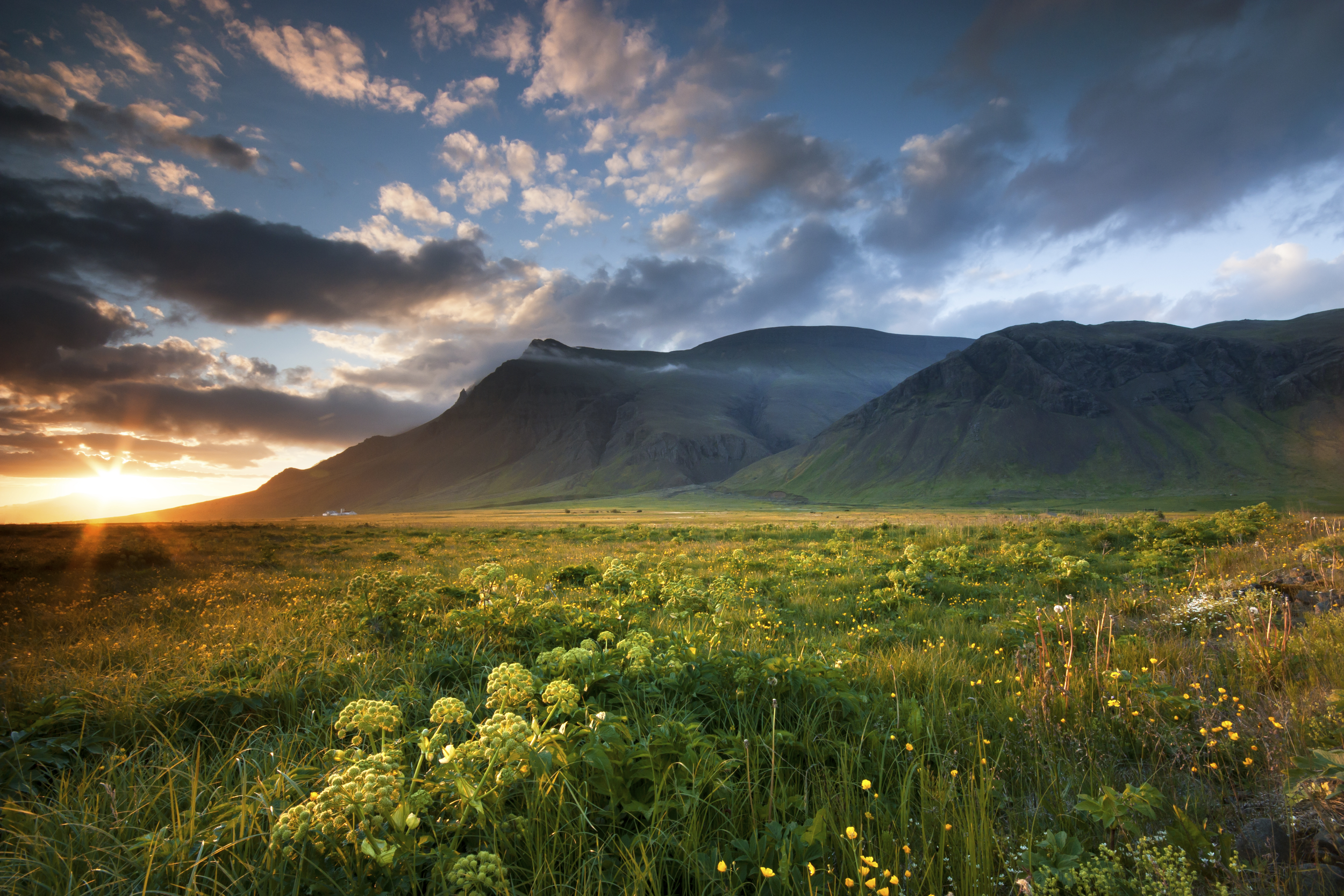 Sunrise and Mt. Esja