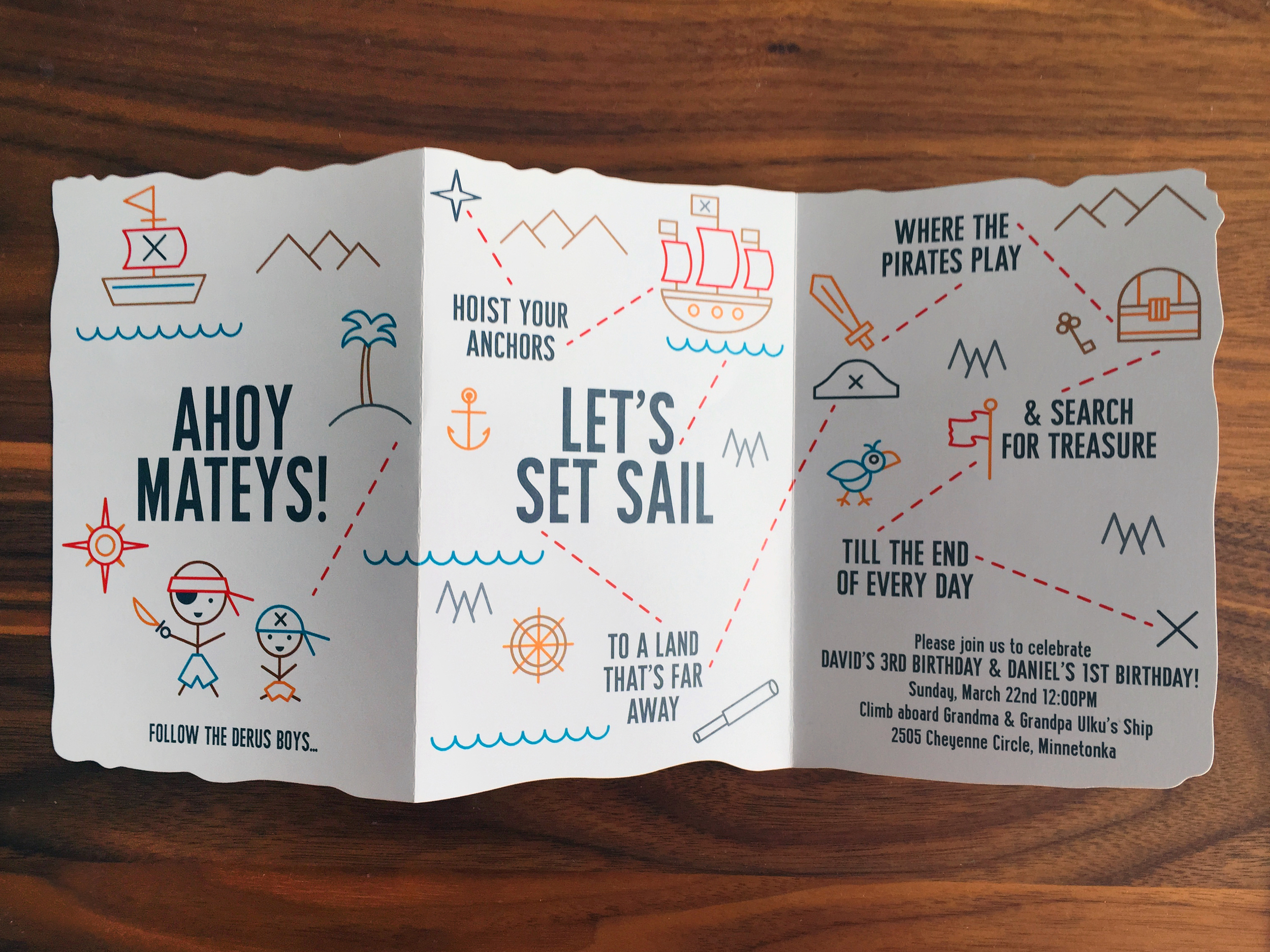 Ahoy Mateys! Invitation by Anne Ulku