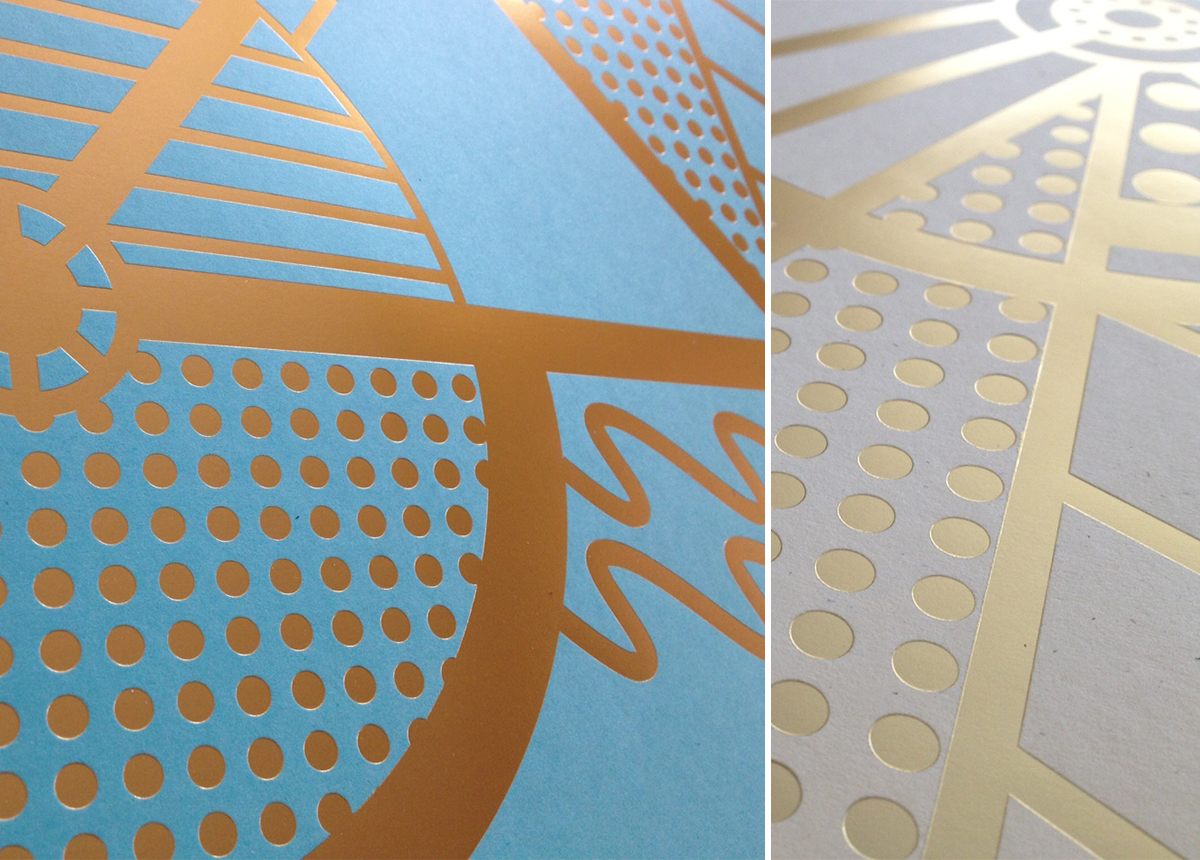 Anne Ulku Artcrank Gold Bicycle gold foil print