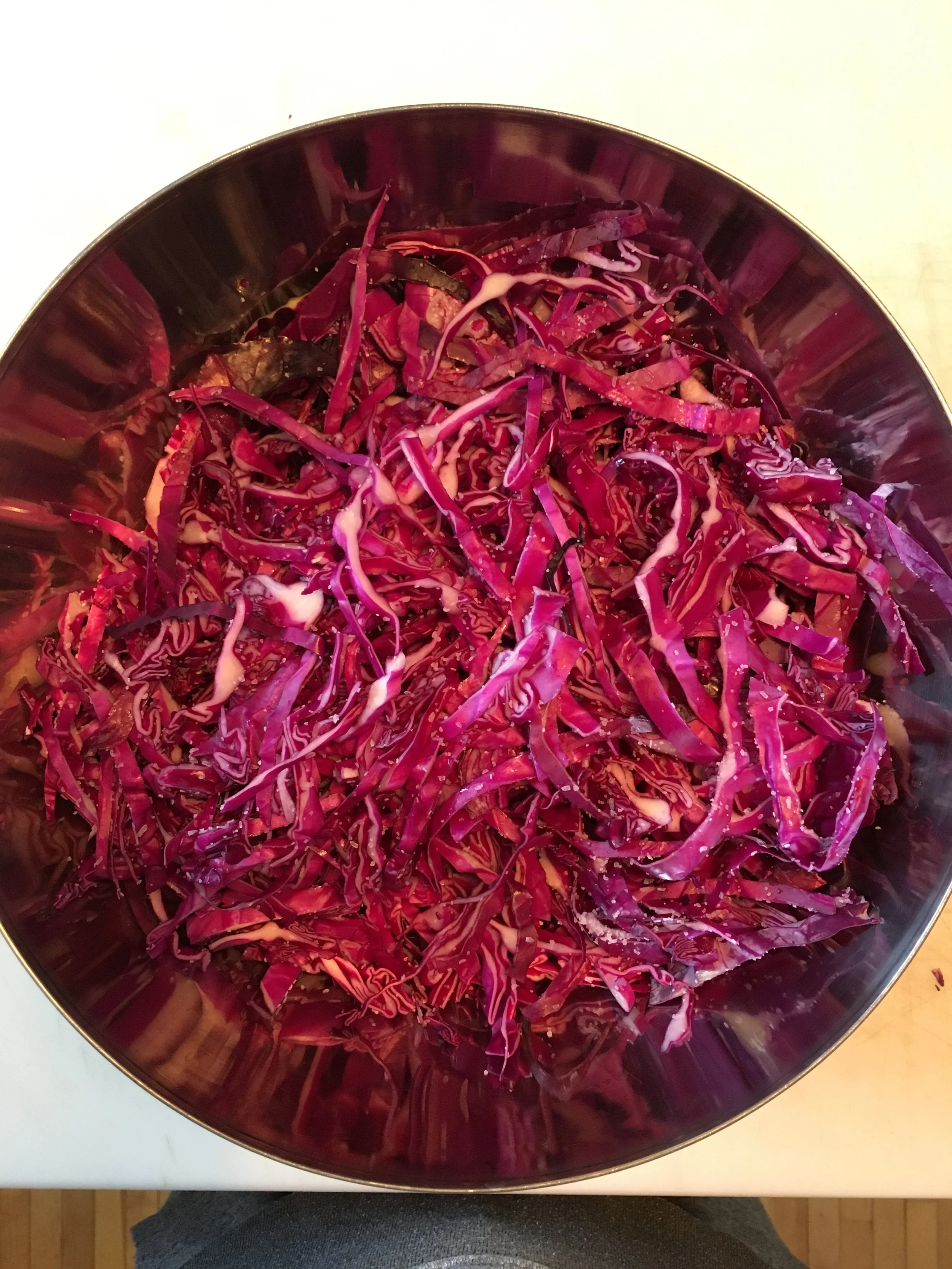 Made a bunch of sauerkraut