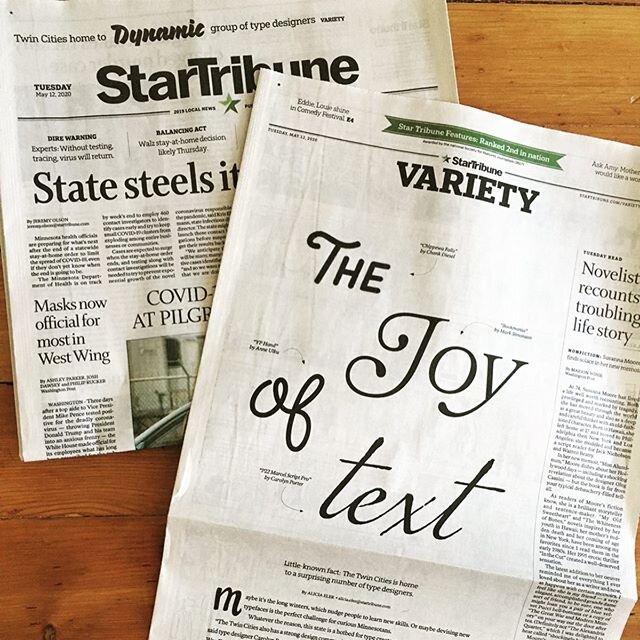 Proud to see type design being written about in the newspaper!

Honored to be included in the profiles. Talked about how I got started, giving credit to some great collaborators and teachers like @michaelcina @madtype @chank and also how my initial s