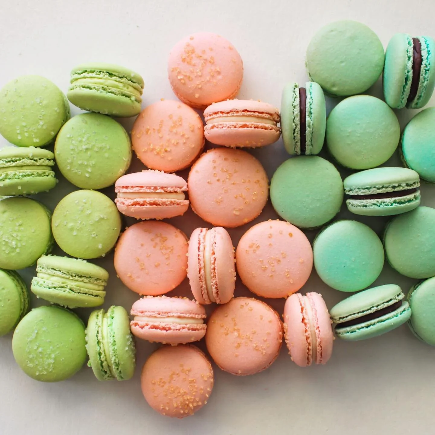 We just have one question! ☝️ Salt or Sugar? 😏

BOOZY MAY MACARON&rsquo;S ARE HERE, and we think Mom needs a six-pack of each! 😜

🍸Margarita: light green cookie with clear sanding sugar filled with a light yellow salted lime buttercream

🥂Pink Ch