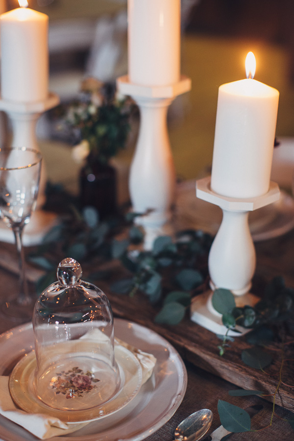 (Vintage saucer with cloche dome) Maile Lani Photography