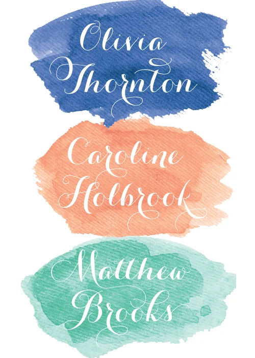 Watercolor escort cards: J Amber Creative