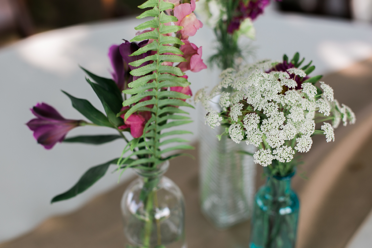 wildflowers in bottles.jpeg