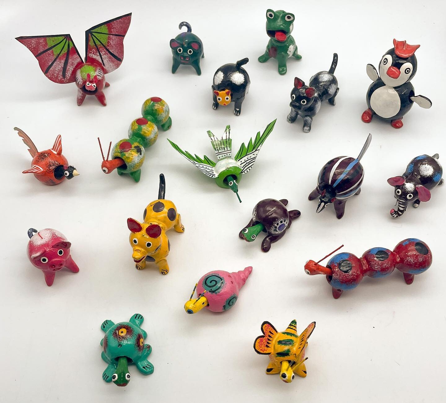 &ldquo;These fascinating and whimsical &ldquo;seismic critters&rdquo; are born in rural southern Mexico, in villages of the Middle American Indians, Nahua. As caterpillar becomes a butterfly, these little creatures began their lives as gourds, grown 