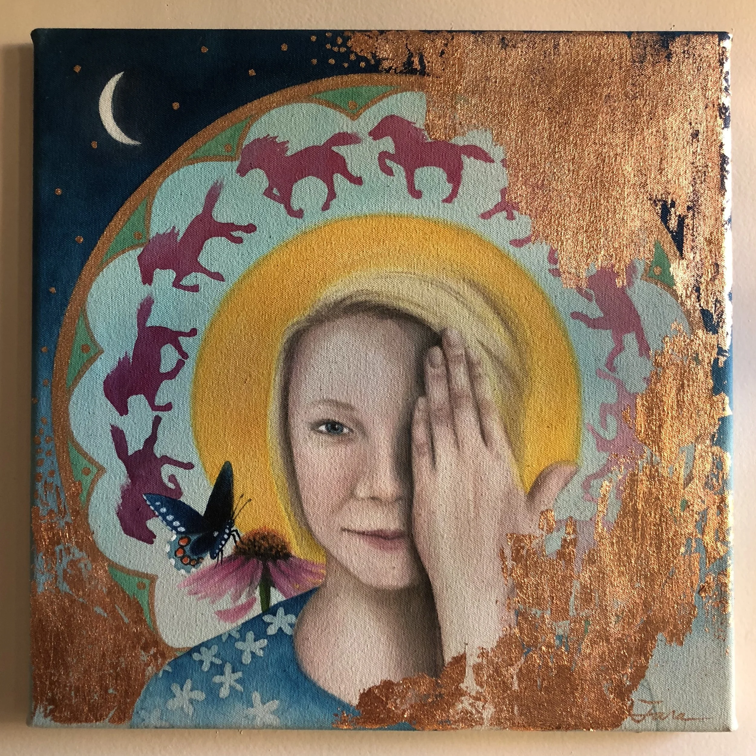 "Remembering Wild Horses" 15X15