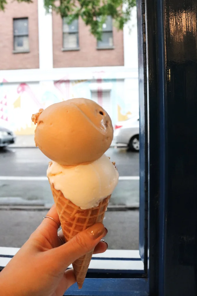 Monster cone with Raw milk and Salted Pretzel