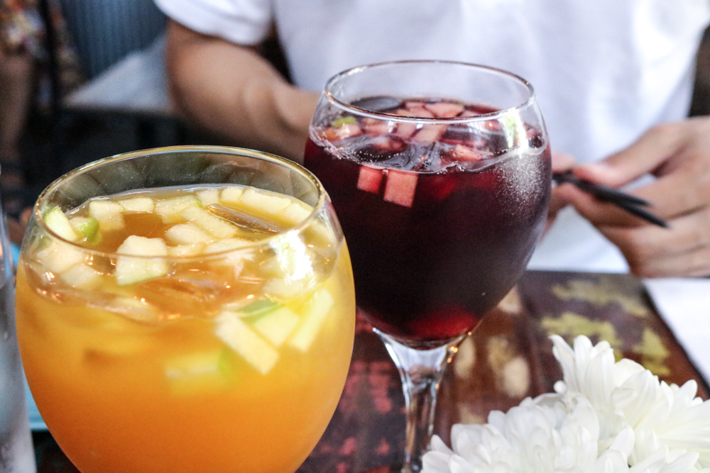 (front) White Sangria, (back) Red Sangria