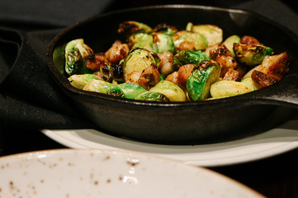 Brussels & Belly , Pork Belly, Brussels Sprouts, Tasso, Vermont Maple