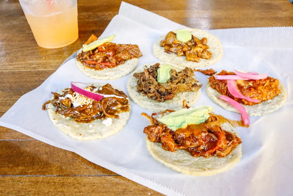 Taco platter at Guisados