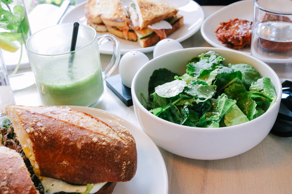 Baby Kale Salad (on the right middle)
